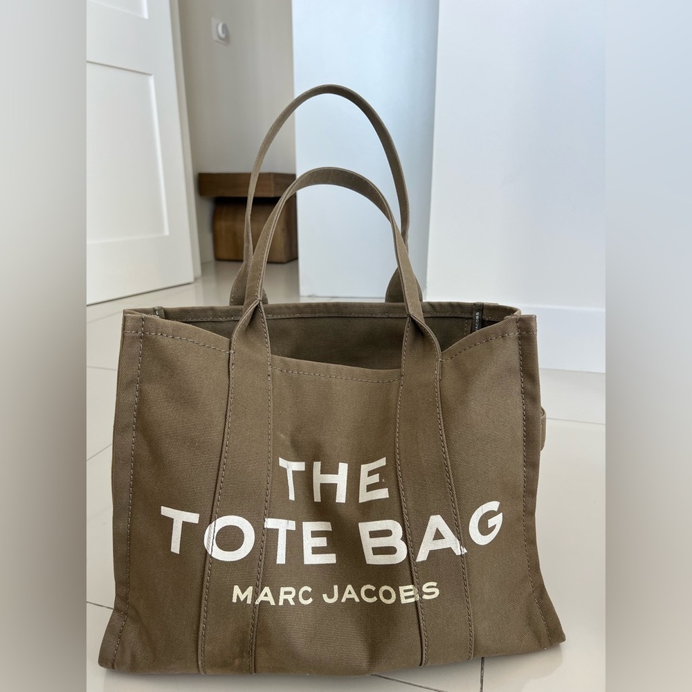 Large olive green the tote bag